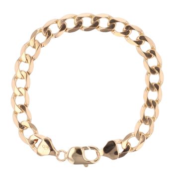 9ct Yellow Gold Curb Bracelet 8.5"