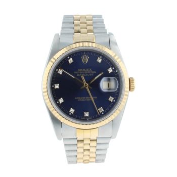 Rolex Custom Datejust Pre Owned Watch Ref 16233