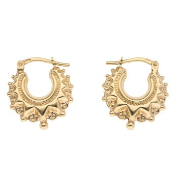 Silver Gold Plated Gypsy Creole Earrings