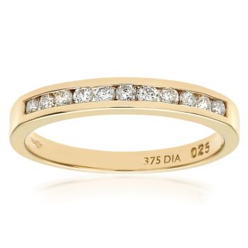 9ct Yellow Gold Diamond Eternity Ring