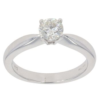 18ct White Gold 0.50ct Brilliant Cut Diamond Solitaire Ring