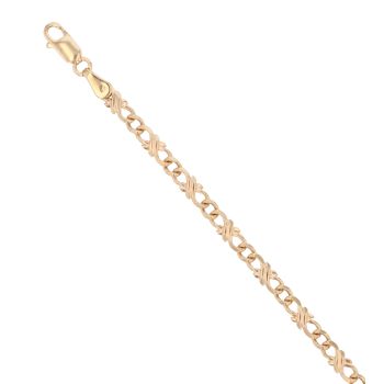 9ct Yellow Gold Fancy Bracelet 7.5"