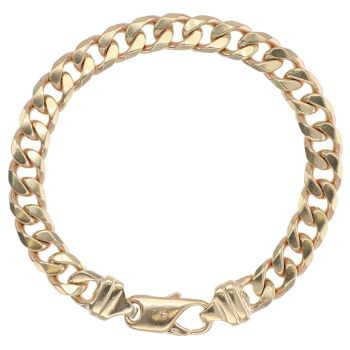 9ct Yellow Gold Curb Bracelet 8.5"