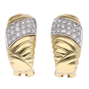 14ct Yellow Gold 1.00ct Brilliant Cut Diamond Large Stud Earrings