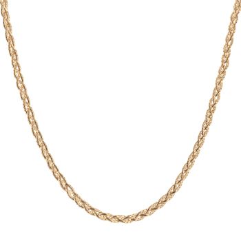9ct Yellow Gold Fancy Plait Chain 18"
