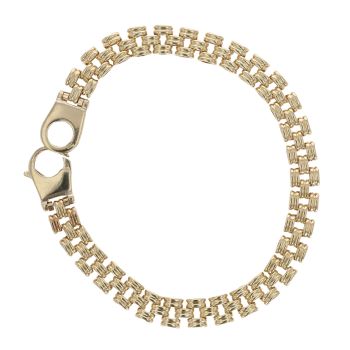 9ct Yellow Gold Gate Bracelet 8"