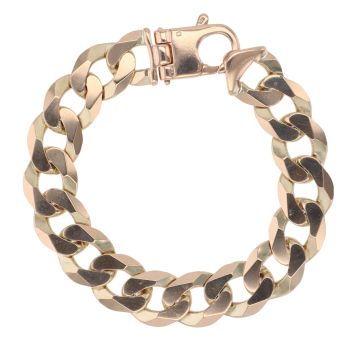 9ct Yellow Gold Curb Bracelet 9"