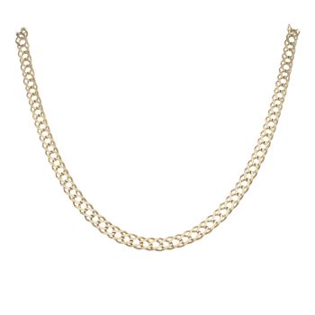 9ct Yellow Gold Double Curb Chain 16"
