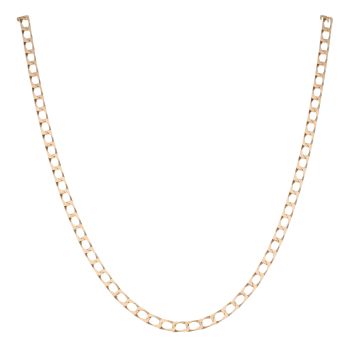 9ct Yellow Gold Square Link Curb Chain 26"