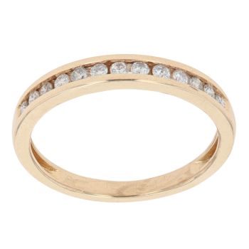 18ct Yellow Gold 0.27ct Diamond Half Eternity Ring