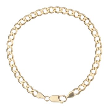 9ct Yellow Gold Curb Bracelet 8"