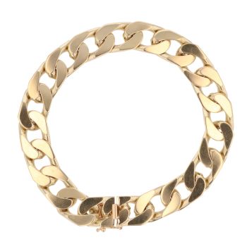 9ct Yellow Gold Curb Bracelet 9"