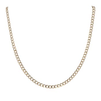 9ct Yellow Gold Curb Chain 18"