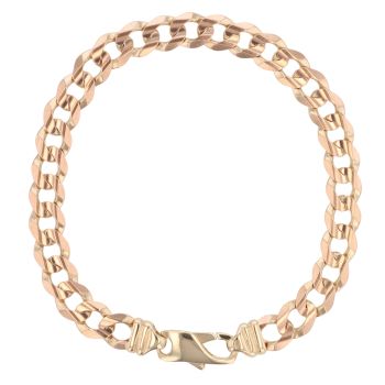 9ct Yellow Gold Curb Bracelet 8"