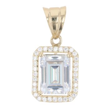14ct Yellow Gold Cubic Zirconia Fancy Pendant