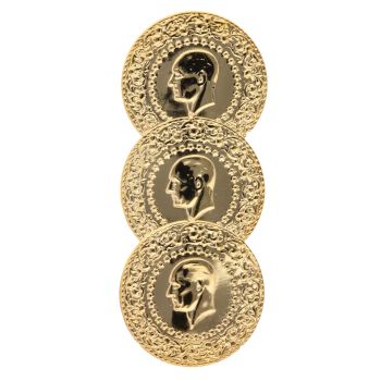 14ct Yellow Gold Turkish Triple Coin Ring