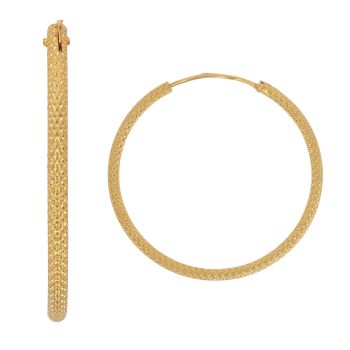22ct Yellow Gold Dot Grain Hoop Earrings