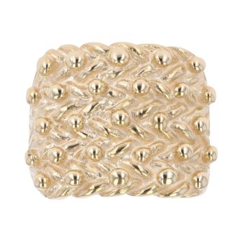 9ct Yellow Gold Five Row Keeper Ring