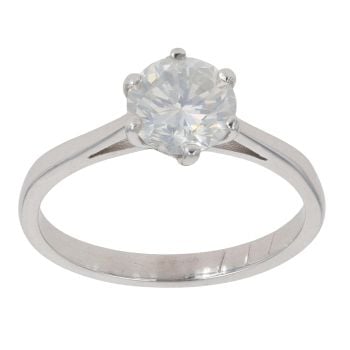 18ct White Gold 1.17ct Brilliant Cut Diamond Solitaire Ring