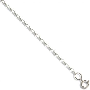 9ct White Gold Diamond Cut Belcher Chain