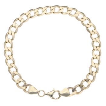 9ct Yellow Gold Curb Bracelet 8"