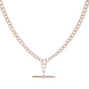 9ct Rose Gold T-Bar Albert Chain 22"