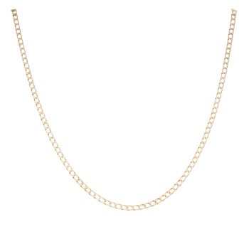 9ct Yellow Gold Square Link Curb Chain 18"