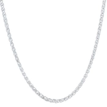 9ct White Gold Wheat Chain 18"