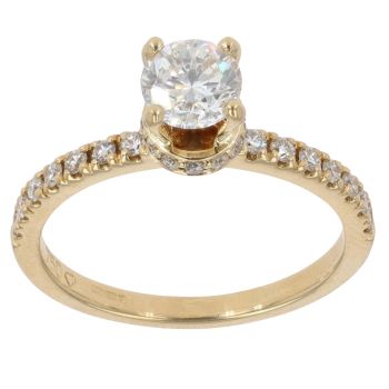 18ct Yellow Gold 1.00ct Brilliant Cut Diamond Solitaire Ring