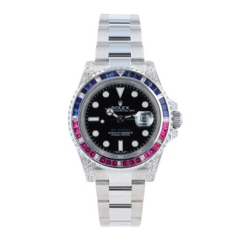Rolex Custom GMT Master II Pre Owned Watch Ref 116710