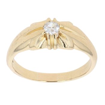 18ct Yellow Gold 0.25ct Diamond Signet Ring