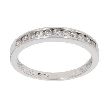 9ct White Gold 0.20ct Diamond Half Eternity Ring
