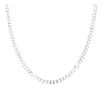 Silver Curb Chain 20"  by Icesia