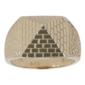 9ct Yellow Gold Pyramid Ring
