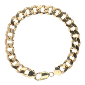 9ct Yellow Gold Curb Bracelet 9.5"