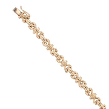 9ct Yellow Gold Fancy Bracelet 7.5"