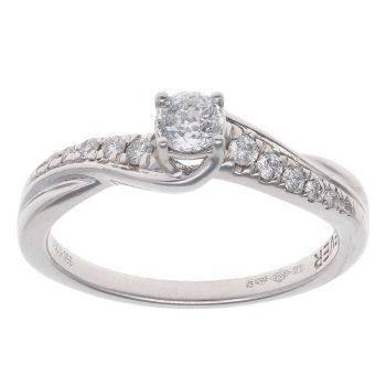 Platinum 0.33ct Brilliant Cut Diamond Solitaire Ring