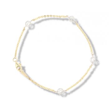 9ct Yellow and White Fancy Gold Bracelet
