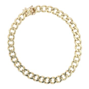 9ct Yellow Gold Curb Bracelet 9"