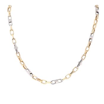 14ct Yellow And White Gold Fancy Chain 26"