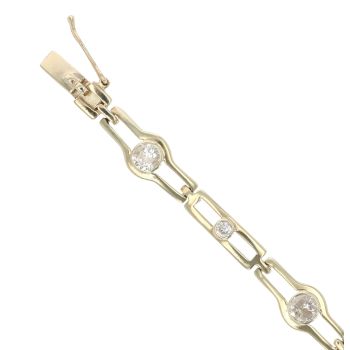 9ct Yellow Gold Cubic Zirconia Bracelet 7"