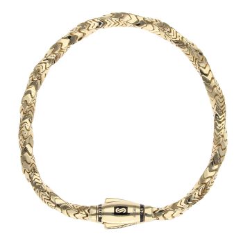 14ct Yellow Gold Monaco Spin Plain Lock Twist Bracelet 8"