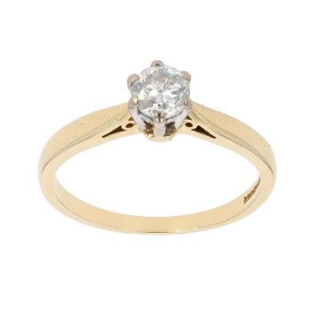 18ct Yellow Gold 0.50ct Diamond Solitaire Ring