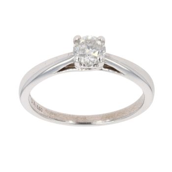 9ct White Gold 0.50ct Brilliant Cut Diamond Solitaire Ring