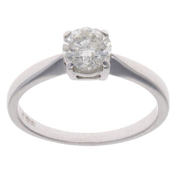 18ct White Gold 0.75ct Brilliant Cut Diamond Solitaire Ring