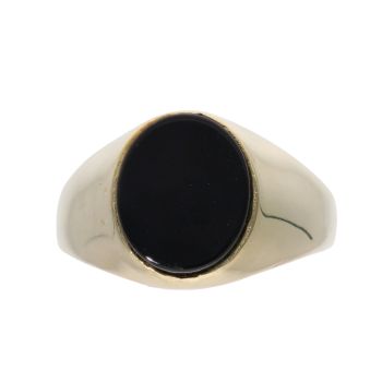 9ct Yellow Gold Onyx Signet Ring