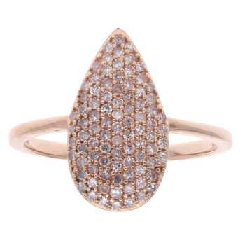 9ct Rose Gold 0.60ct Diamond Cluster Ring