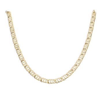 9ct Yellow Gold Fancy Triple Link Chain 18"