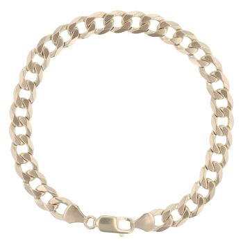 9ct Yellow Gold Curb Bracelet 8"
