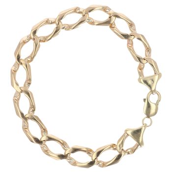 9ct Yellow Gold Curb Bracelet 9.5"